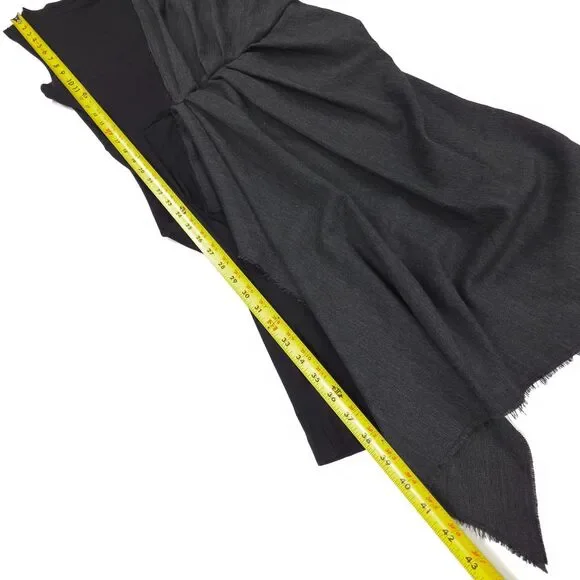 NEW Alexander McQueen MCQ Wool Drape Dress Lagenlook Minimal Modern Grunge Black